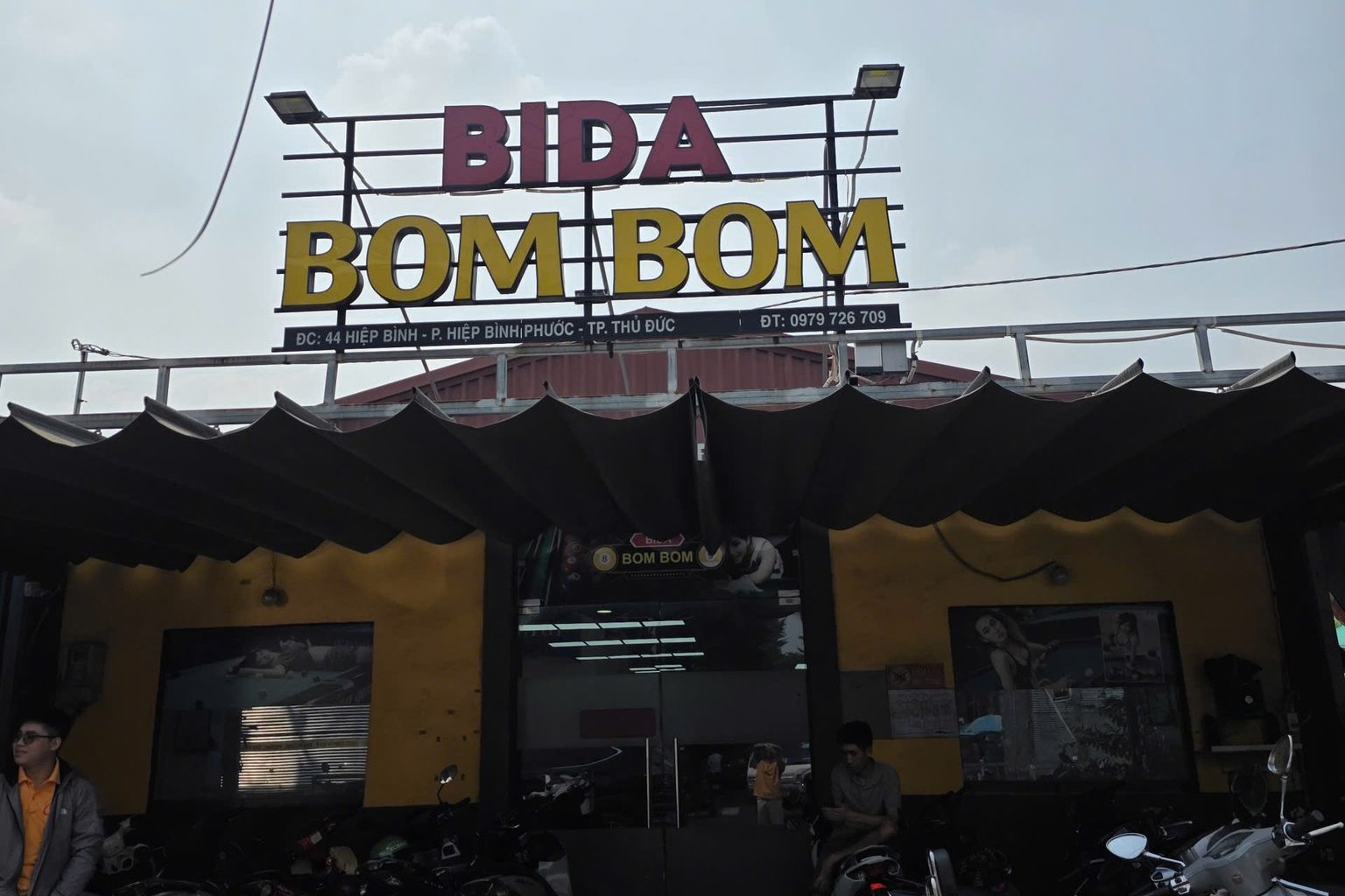 Bảng điểm bida thông minh BigScore cho CLB Billiards BomBom tại Thủ Đức.